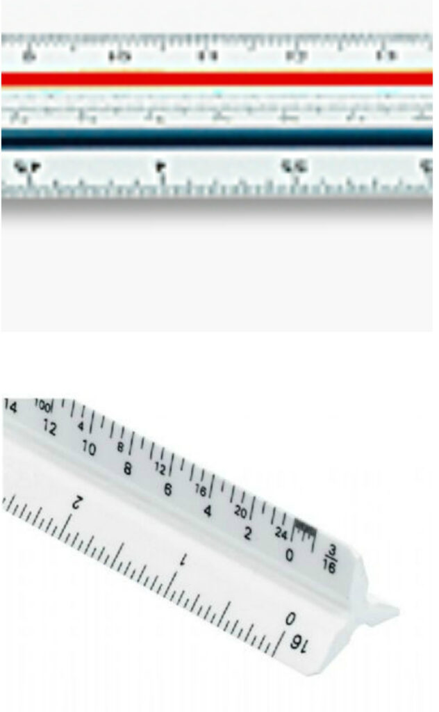 1:100 1:200 1:250 Triangular Metric Scale Ruler For Engineer